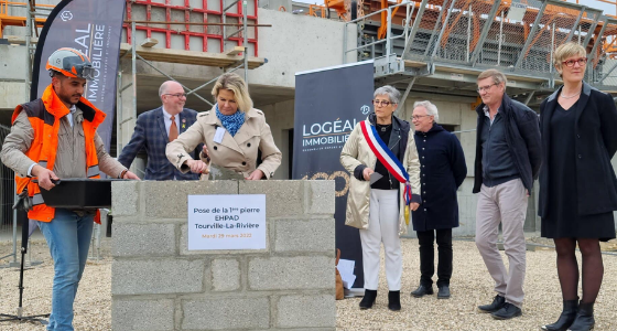 Pose de 1ère pierre futur EHPAD à Tourville la Rivière (76)