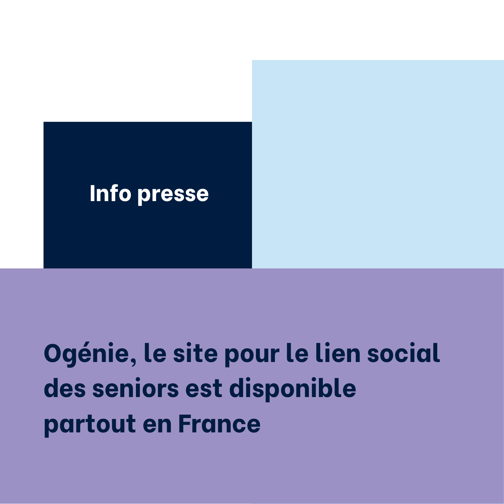 Ogénie, le site pour le lien social des seniors est disponible partout en France