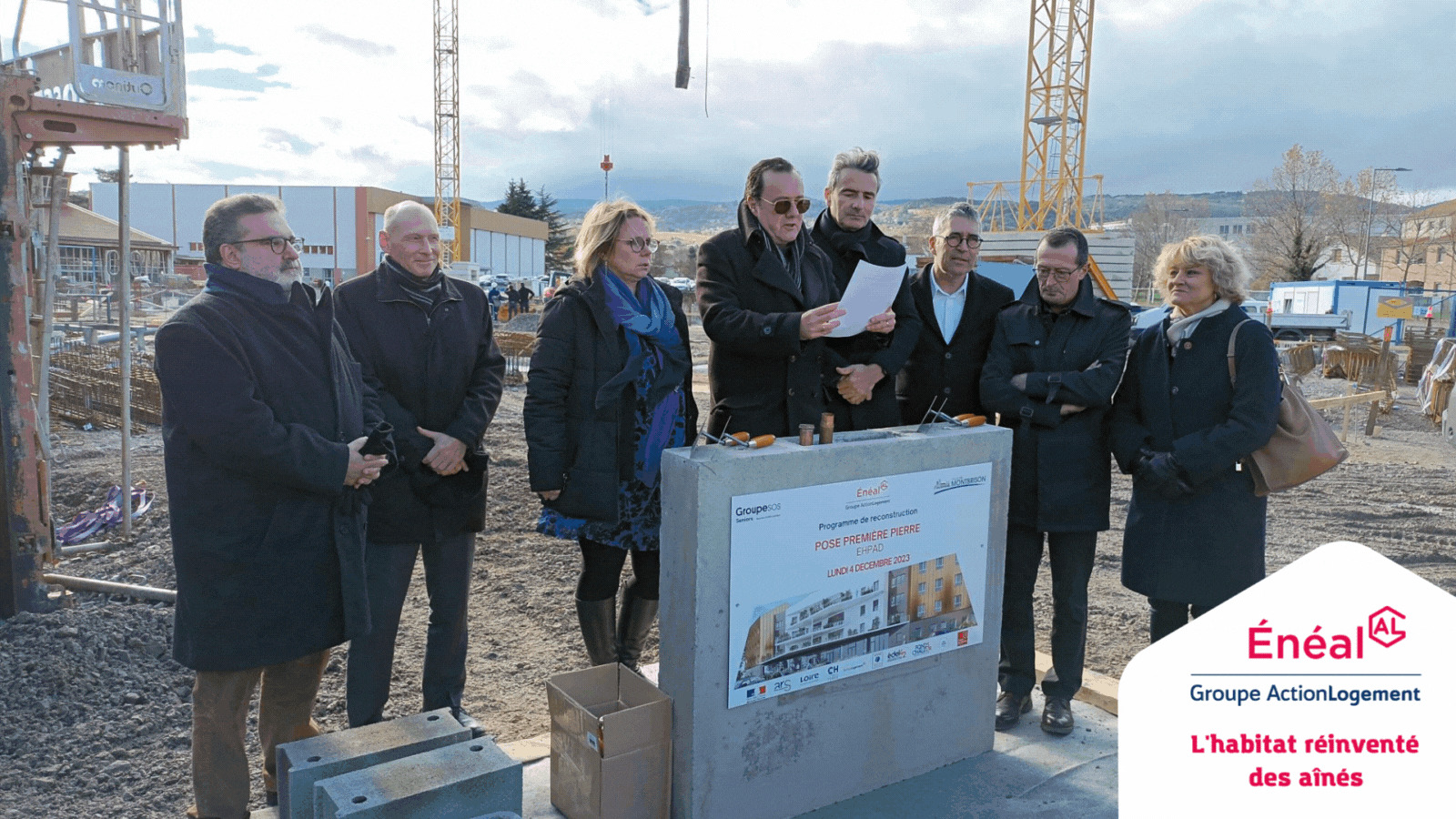 Pose de la première pierre du nouvel Ehpad de Montbrison (42)