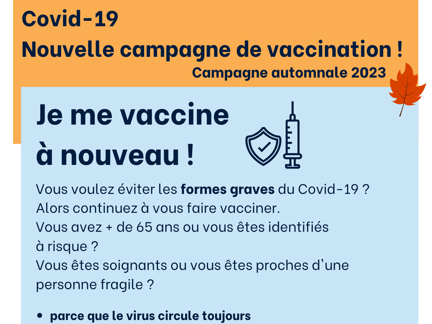 La nouvelle campagne de vaccination anti-covid est lancée
