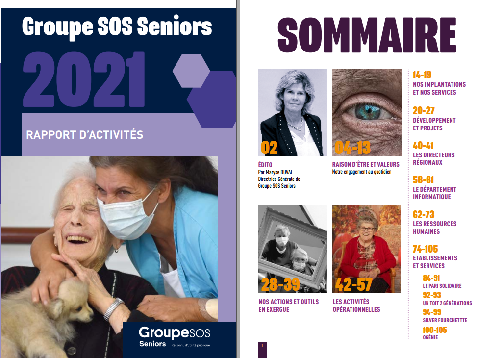Parution du rapport d'activités 2021 de Groupe SOS Seniors