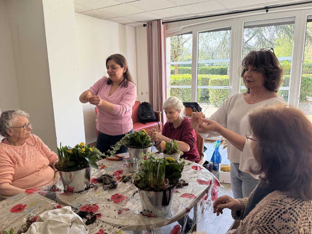 Atelier relaxation - art floral à la résidence Les Terrasses de Sucy 💐