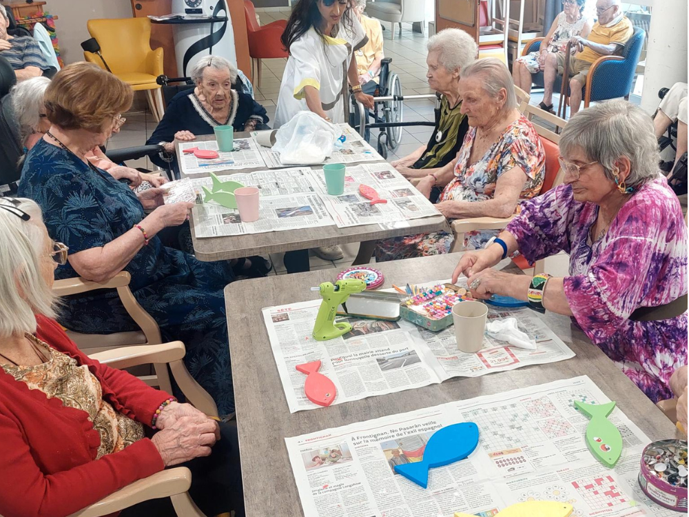 Atelier créatif à la résidence Les Astéries 🐟