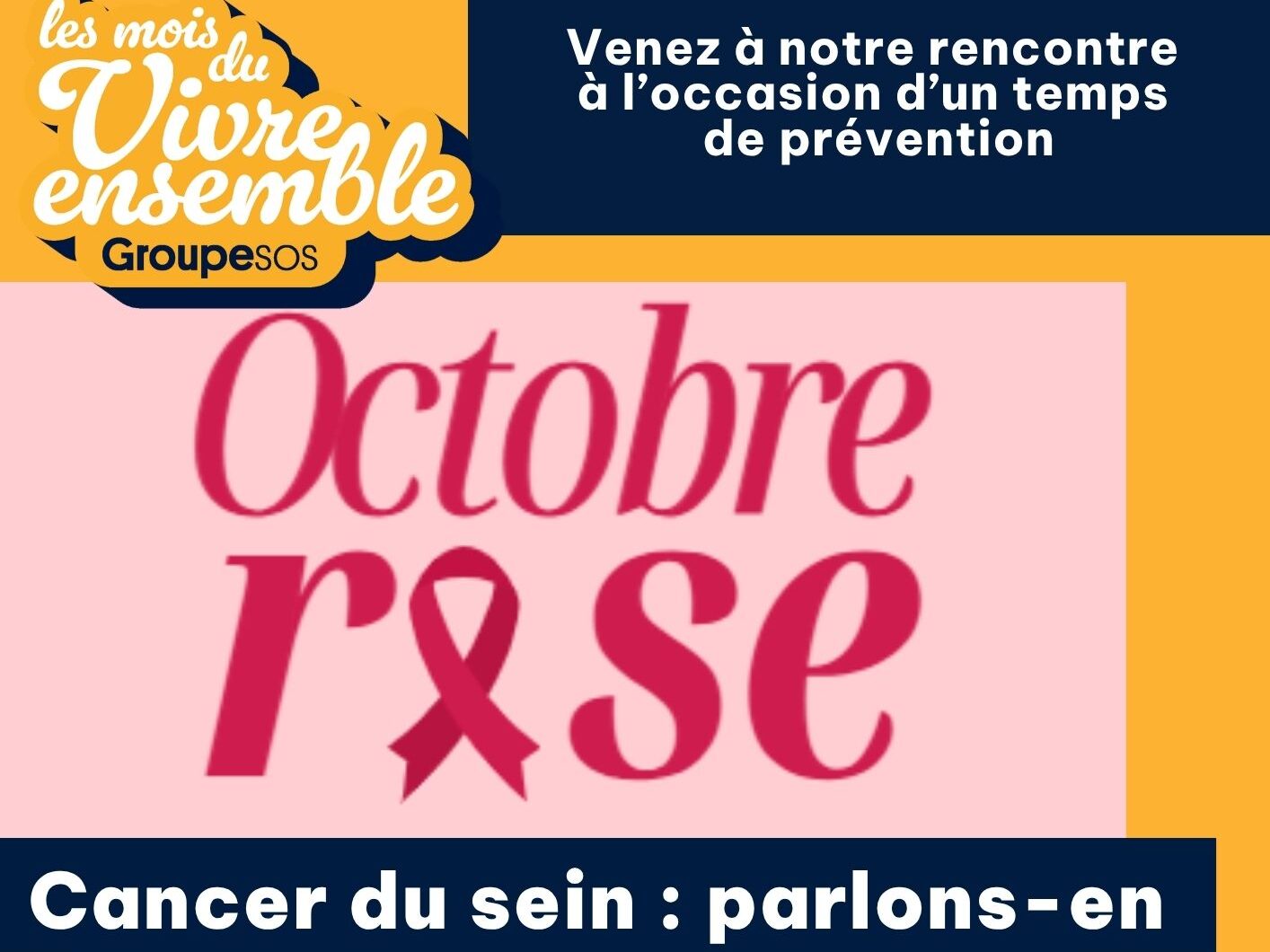 Octobre Rose : une rencontre dédiée à la prévention et au dépistage du cancer du sein🩷