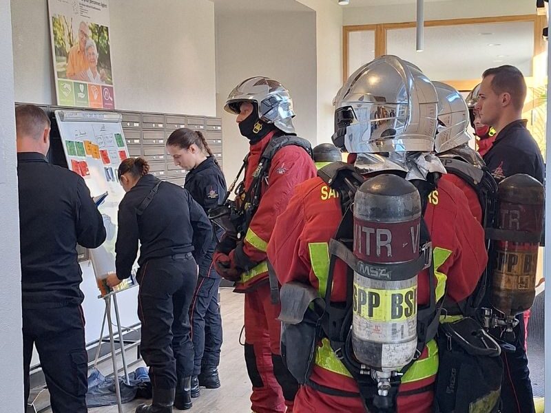 Exercice incendie grandeur nature à la résidence Les Lozaits🚒